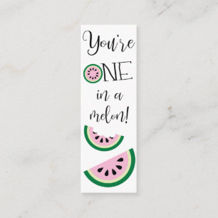Valentine's You're One in a Melon! Mini Bookmark  Mini Business Card