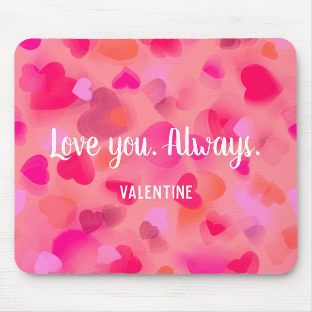 Valentinesday Gift: Mousepad with hearts (Front)