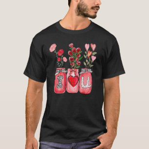 Valentineu2019s Day I Love You Retro Flower Wildfl T-Shirt