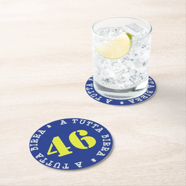 VALENTINO A TUTTA BIRRA - SOTTOBICCHIERI - ROUND PAPER COASTER (Insitu)