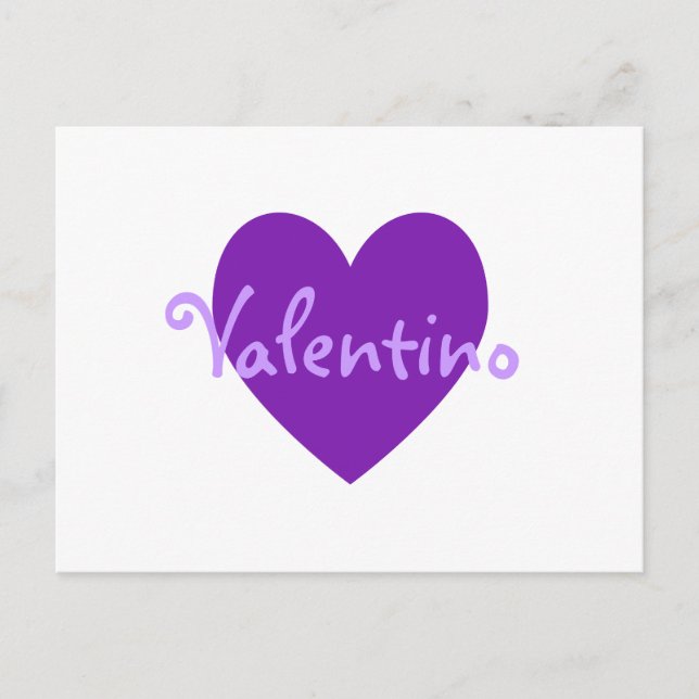 Valentino in Purple Postcard (Front)