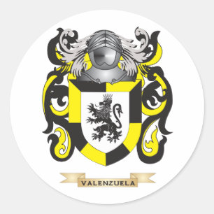 Valenzuela Family Crest (Coat of Arms) Classic Round Sticker