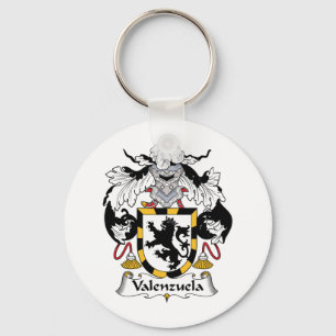 Valenzuela Family Crest Key Ring