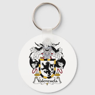 Valenzuela Family Crest Key Ring