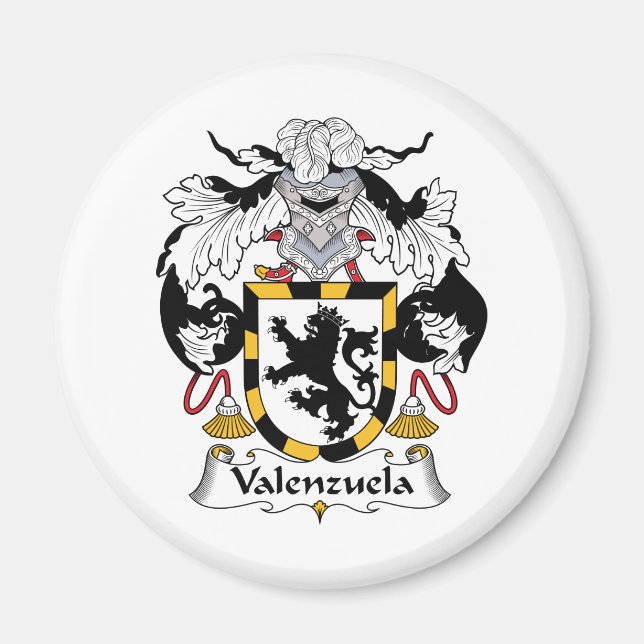Valenzuela Family Crest Magnet (Front)