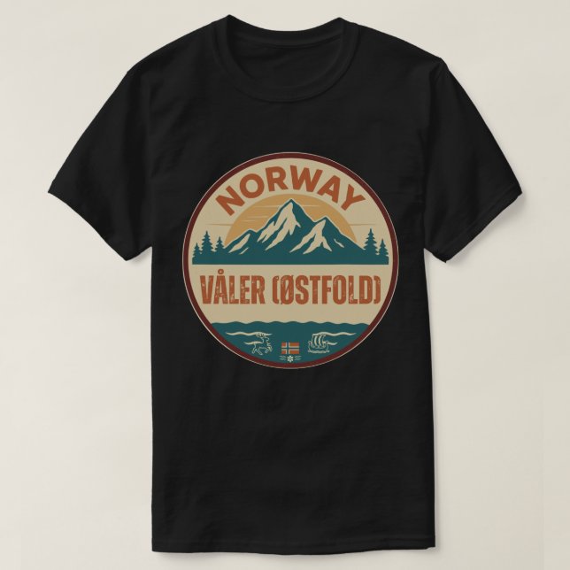 Våler (Østfold), Norge Norway T-Shirt (Design Front)