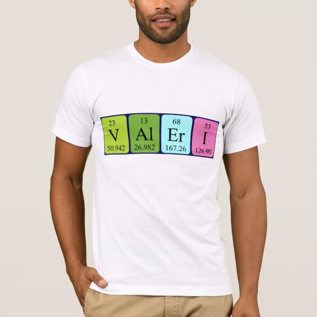 Valeri periodic table name shirt (Front)