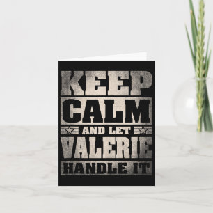 Valerie Name Personalised Valerie First Name Card