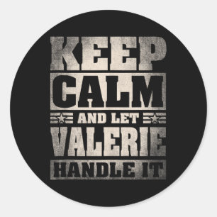 Valerie Name Personalised Valerie First Name Classic Round Sticker