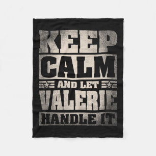 Valerie Name Personalised Valerie First Name  Fleece Blanket