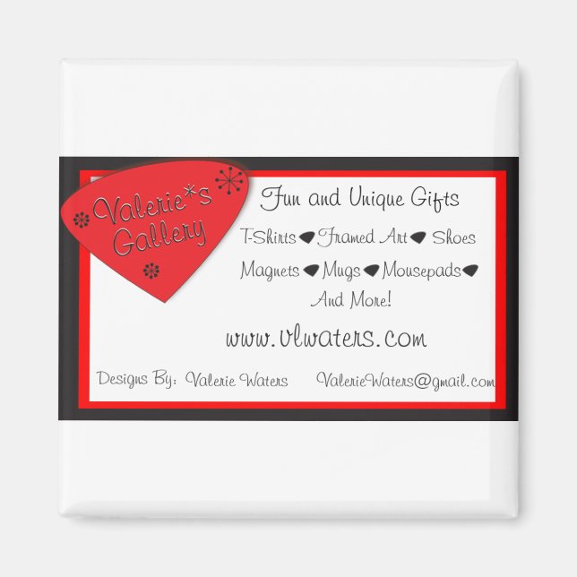 Valerie's Gallery Logo Magnet (Front)