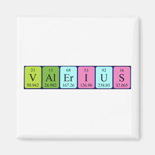 Valerius periodic table name magnet