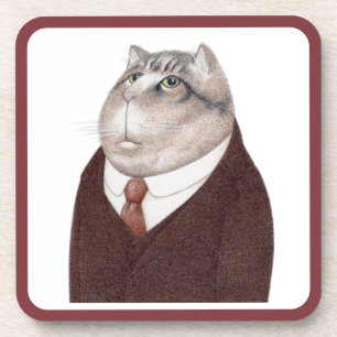 VALET CAT Hard Plastic Coasters