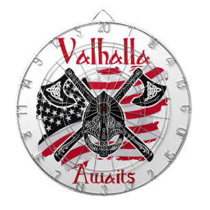  Valhalla Awaits - American Flag Dartboard