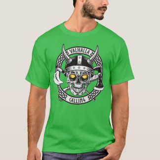 Valhalla Calling Skull And Axes T-Shirt