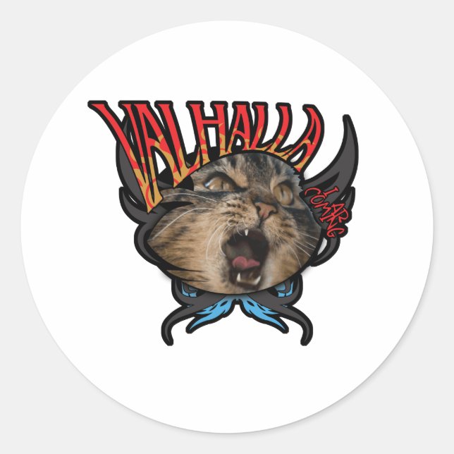 Valhalla Classic Round Sticker (Front)