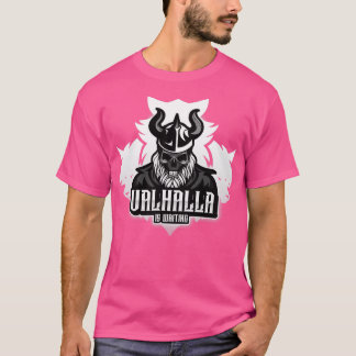 Valhalla Is Waiting Viking wolves Odin warrior say T-Shirt