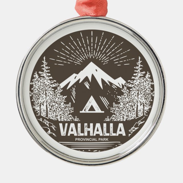 Valhalla Provincial Park Metal Tree Decoration (Front)
