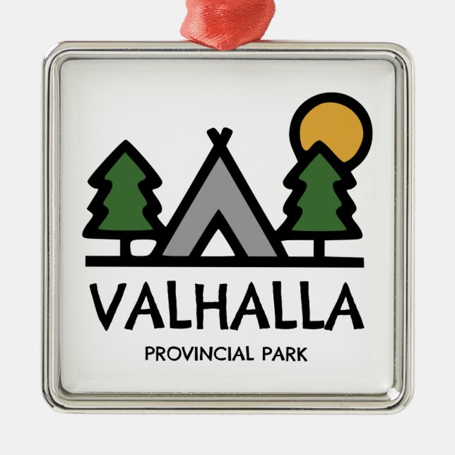 Valhalla Provincial Park Metal Tree Decoration (Front)