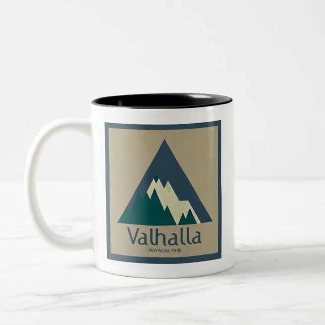 Valhalla Provincial Park Rustic Two-Tone Coffee Mug (Left)