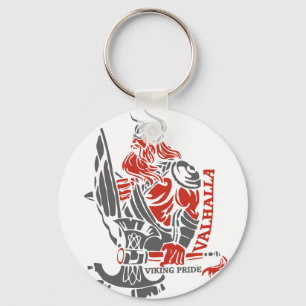 Valhalla - Viking Pride - Shield and Axe Design Key Ring