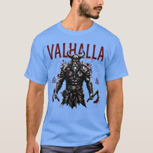 Valhalla Viking Warrior Streetwear Art – Norse Myt T-Shirt