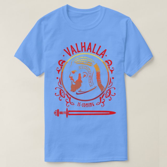Valhalla winter is coming viking T-Shirt (Design Front)
