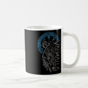 Valhalla Wolf Mask Odin Runes Norse Comp Viking Coffee Mug