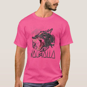 Valhalla Wolf Wolves Odins Geri And Freki Viking W T-Shirt