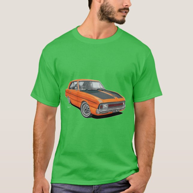 Valiant VG Pacer Coupe Design in Orange T-Shirt (Front)
