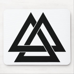 Valknut - Black Mouse Pad