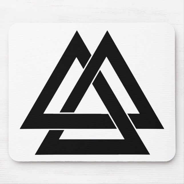 Valknut - Black Mouse Pad (Front)