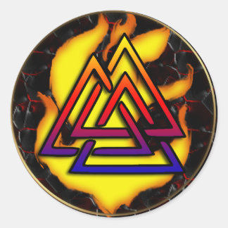 valknut classic round sticker