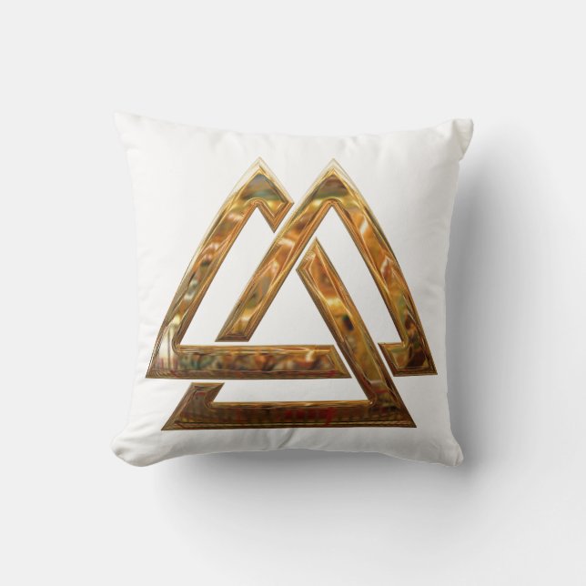 Valknut - gold cushion (Front)