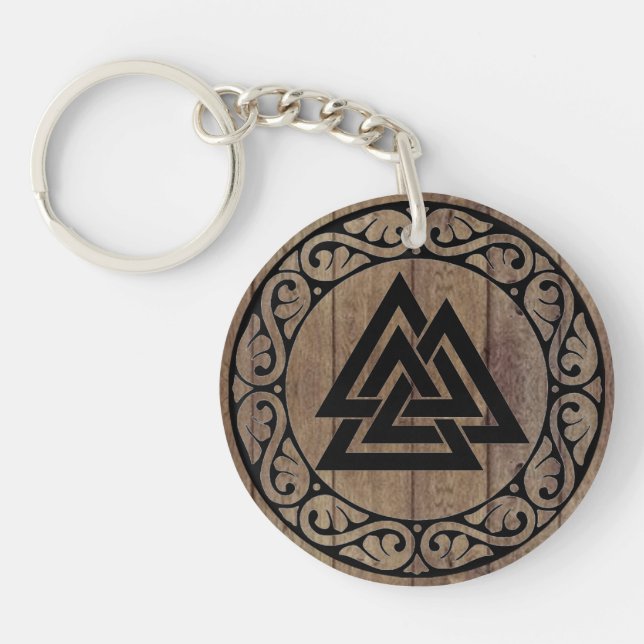 Valknut Knot Of The Fallen Key Ring (Front)