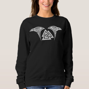 Valknut & Ravens Huginn and Muninn Norse Mythology Sweatshirt