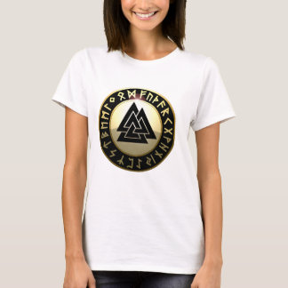 Valknut Rune Shield T-Shirt