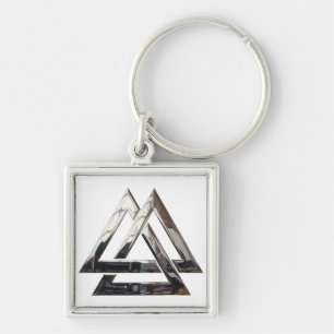 Valknut - Silver Key Ring
