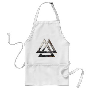 Valknut - silver standard apron
