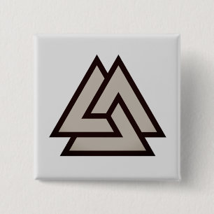 Valknut symbol 15 cm square badge