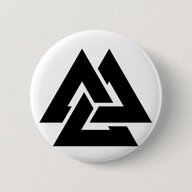 Valknut Symbol triquetra 6 Cm Round Badge (Front)