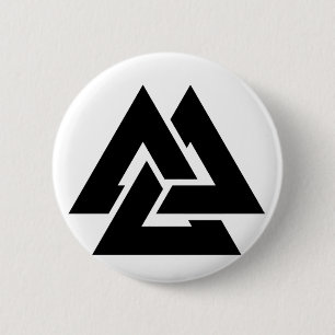 Valknut Symbol triquetra 6 Cm Round Badge