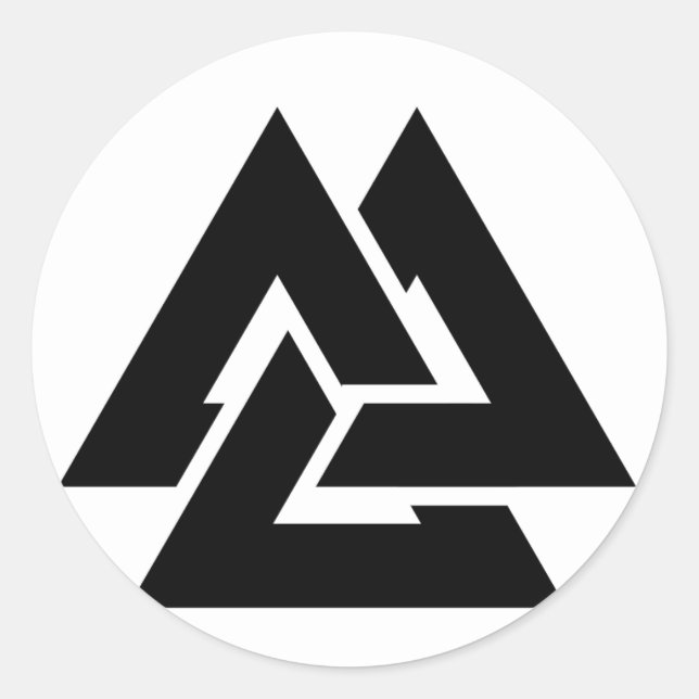 Valknut Symbol triquetra Classic Round Sticker (Front)