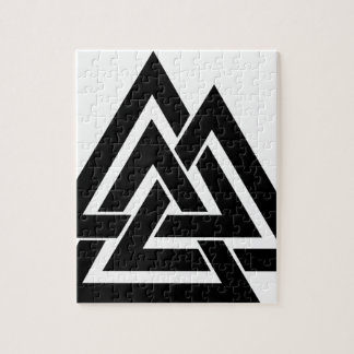 Valknut Viking Norse Nordic Protection Symbol Odin Jigsaw Puzzle