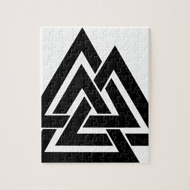 Valknut Viking Norse Nordic Protection Symbol Odin Jigsaw Puzzle (Vertical)