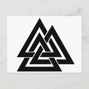 Valknut Viking Norse Nordic Protection Symbol Odin Postcard