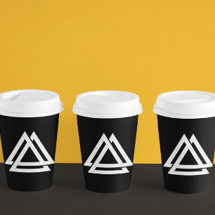 Valknut Viking Triangle Art Paper Cups