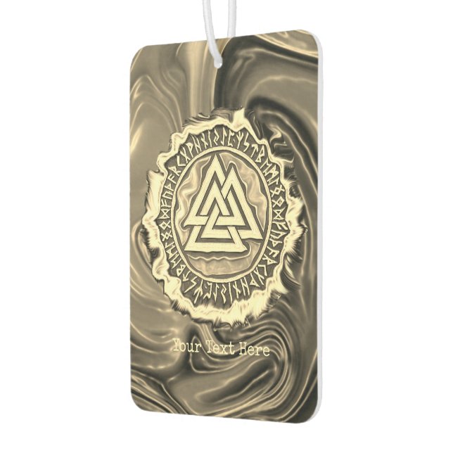 Valknut (Warped) Car Air Freshener (Left)