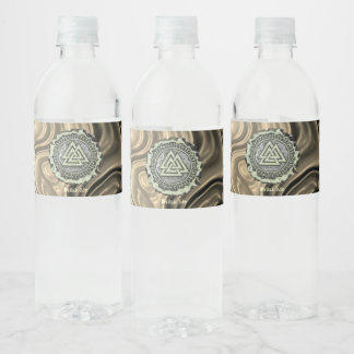Valknut (Warped) Water Bottle Label
