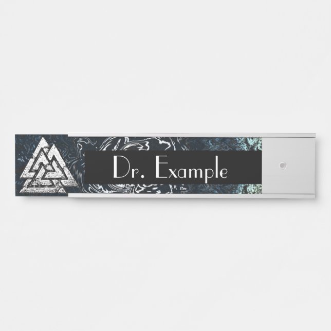 Valknut~ (Wavy) Door Sign (Front)
